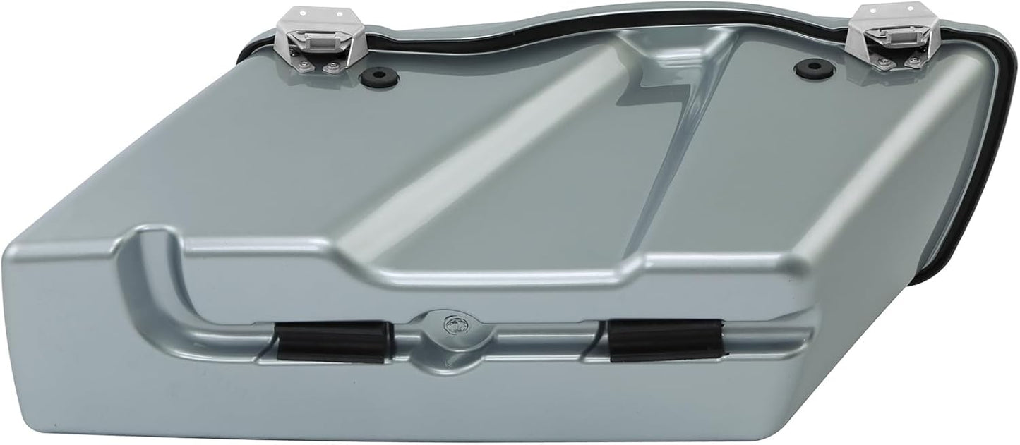 Green-L Silver Hard Saddlebags Fit for Harley Touring Electra Street Road Glide King 1994-2013