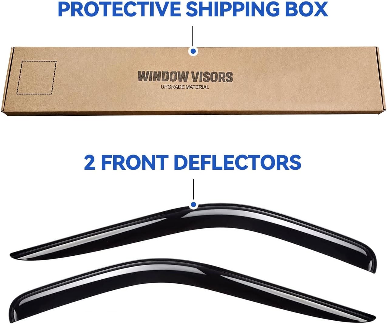 Window Visors Rain Guards Shield for Ford Transit 2014-2025, Out-Channel Window Vent Wind Deflectors Visors Shades for 14-25 Transit