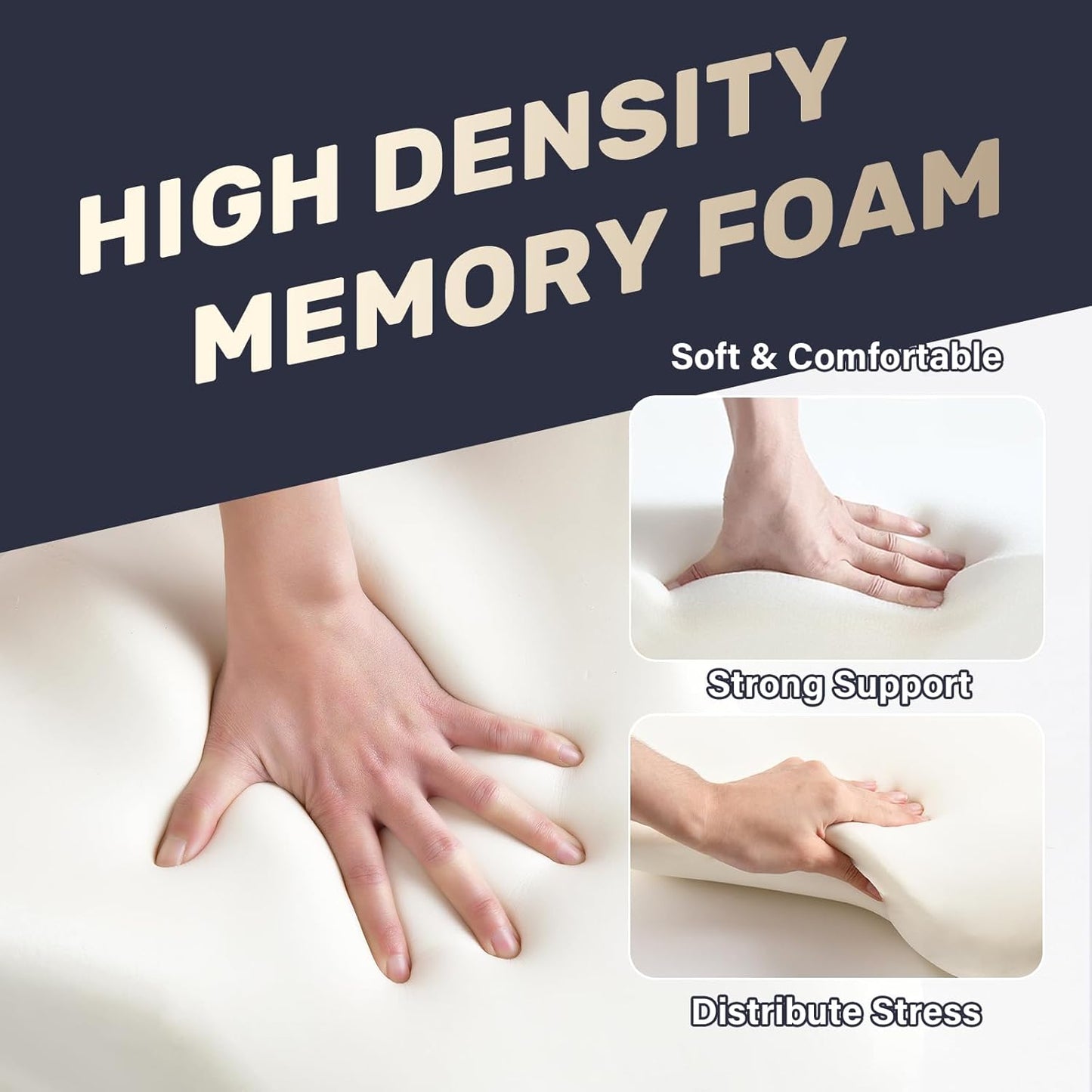 Coverado Lumbar Support Pillow for Car, Ergonomic Memory Foam Back Pillow for Office Chair, Back Cushion for Back Pain Relief, PU Leather Car Lumbar Support for Driving Seat - Beige