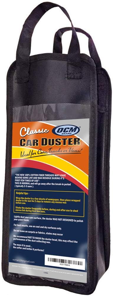 Classic Car Duster with Solid Wood Handle Includes Storage Case - Popular Detailers Choice