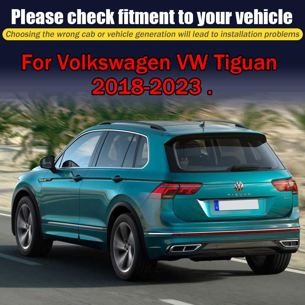 Rain Guards for Volkswagen VW Tiguan 2018-2023, Tape-on Side Window Deflectors for Volkswagen Tiguan, Window Visors for Volkswagen Cars, for Volkswagen Car Accessories 4 Rain Guards & 2 Car Coasters