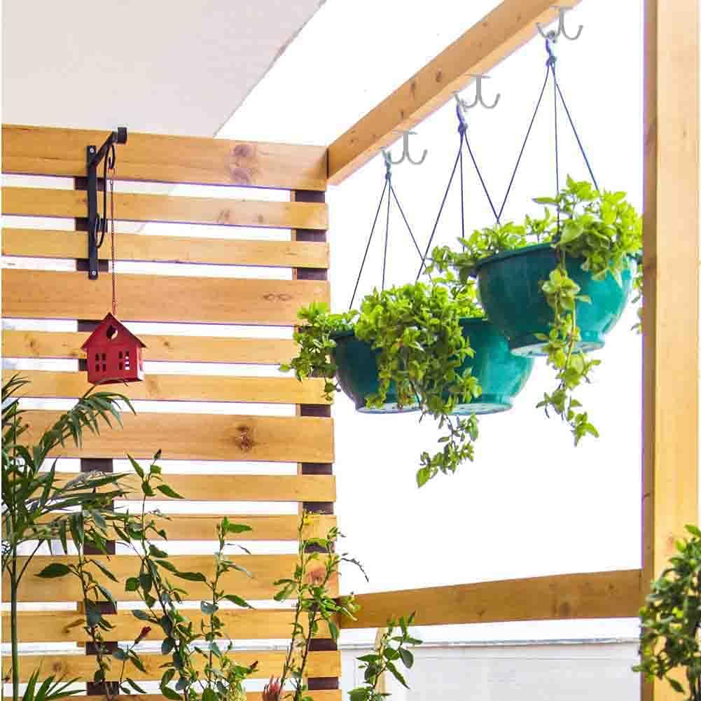 haowei Double Prong Ceiling Hook,WhaGaay 10 Pcs Towel/Robe/Coat Clothes Hook for Closet Top Bathroom Kitchen Cabinet Garage (White)