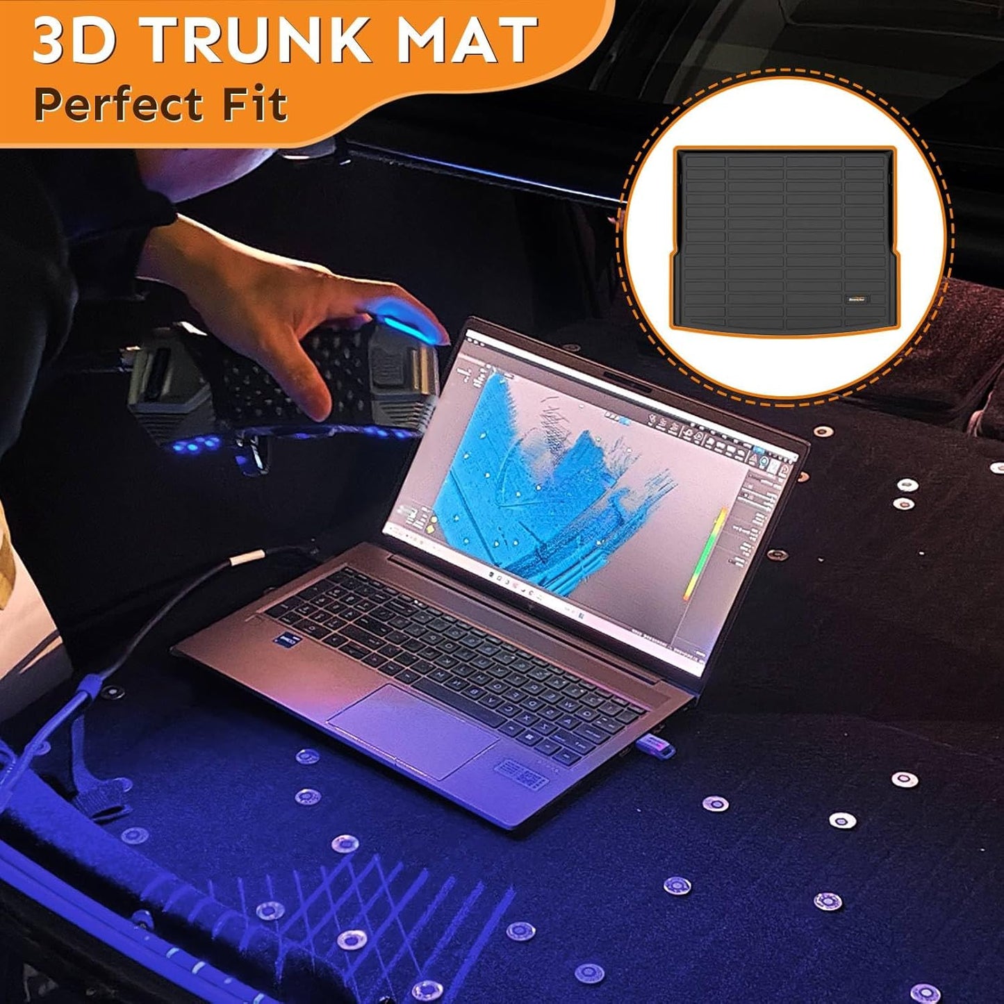 Binmotor-Floor Mats for Nissan Altima 2019 2020 2021 2022 2023 2024 2025, Front & 2nd Row & Cargo Liner Mat, TPE All Weather Mats Rubber Liners for Nissan Altima Car Mats Accessories