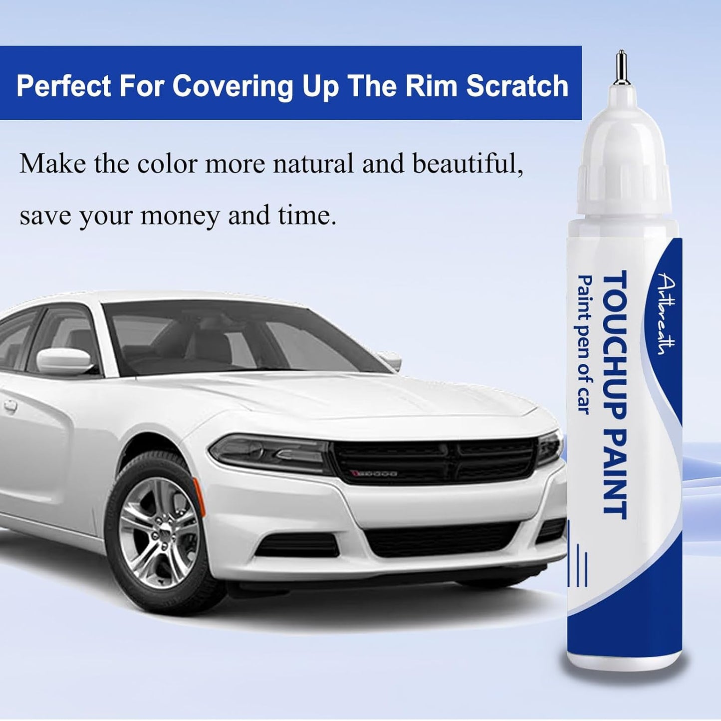 Bright White(PW7/GW7) Touch Up Paint for Dodge-Exact Match–Chips and Nicks Car Paint Scratch Repair Kit Automotive Paint Pen for Challenger/Durango/Grand Caravan/Charger/RAM
