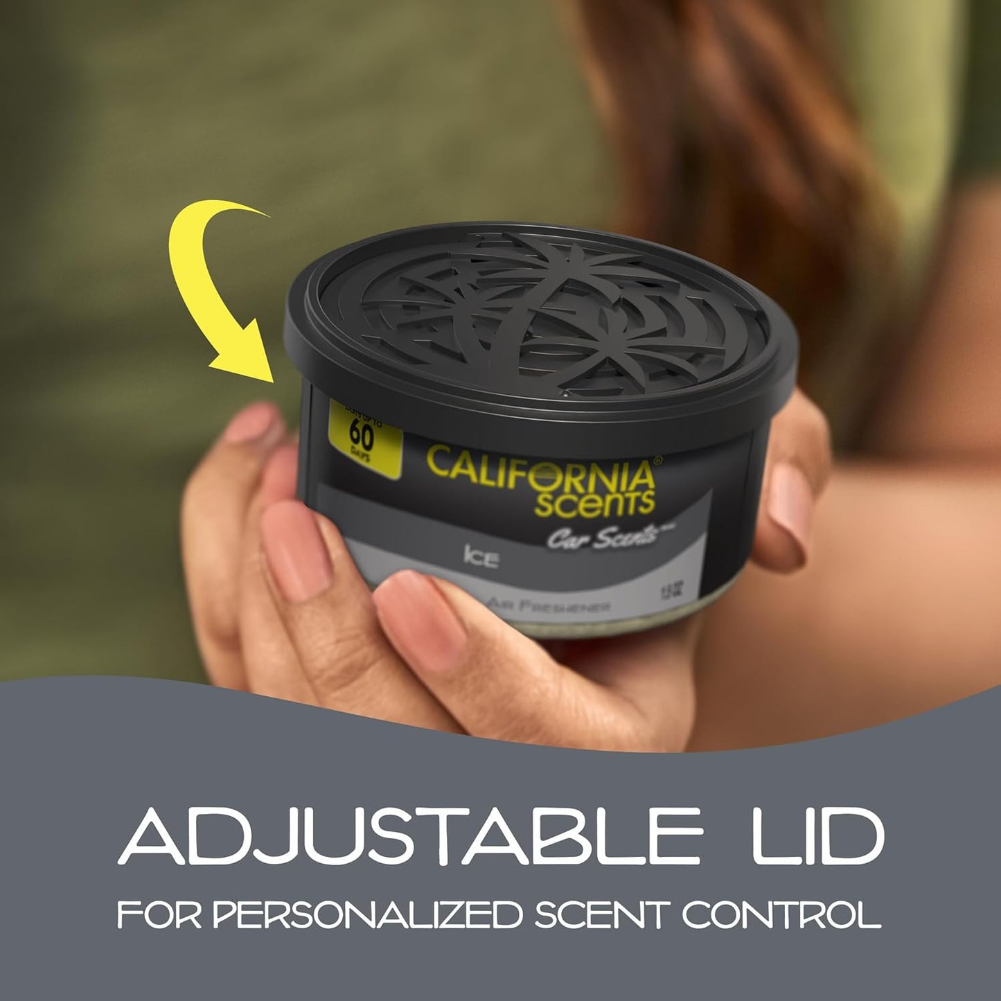 California Scents Car Freshener Can, Odor Neutralizer, Ice Scent, Pack of 12