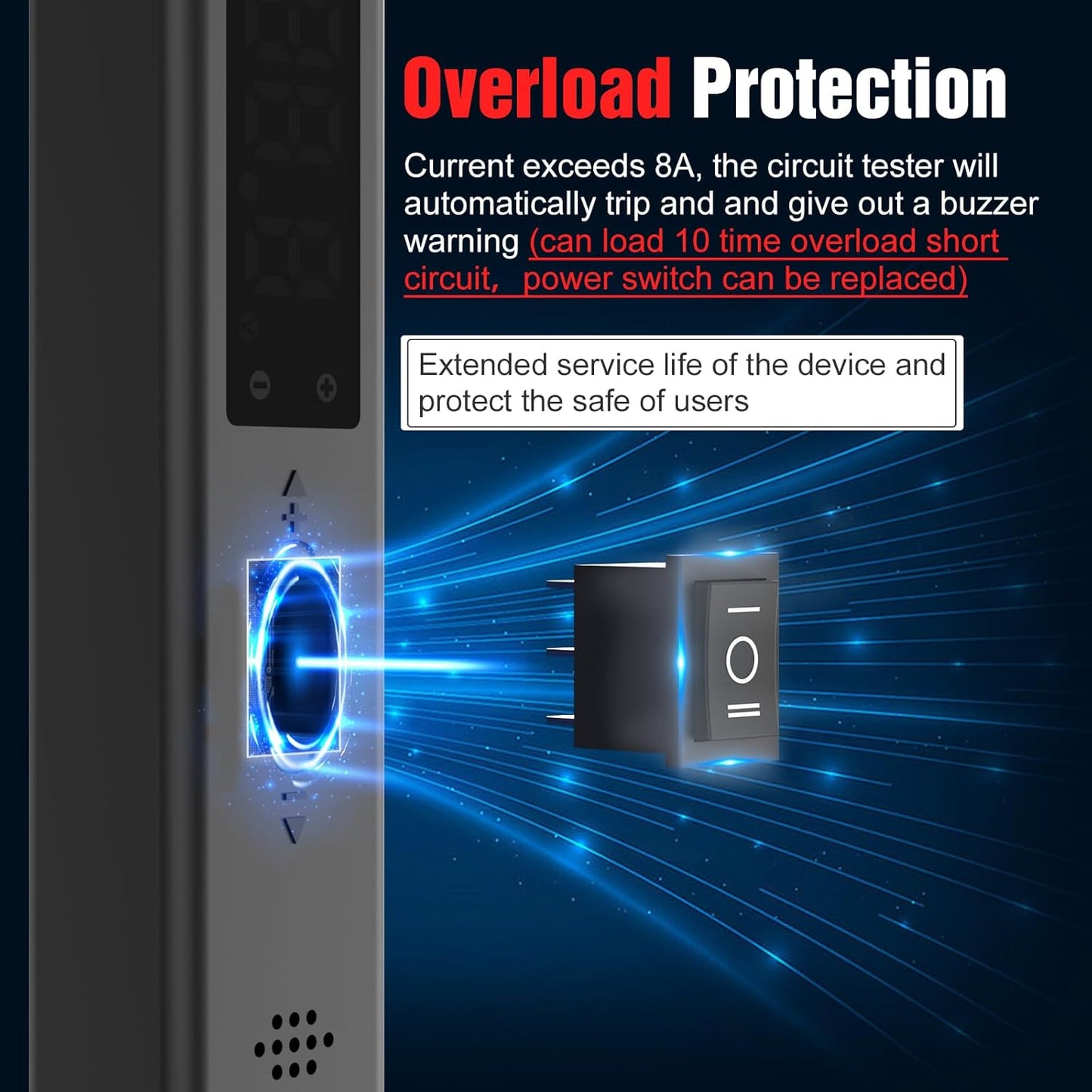 Car Circuit Tester, 12V & 24V DC Automotive Test Light, LED Power Circuit Probe Tester, Fuse Voltage Tester, Short Circuit Finder Component Activation Continuity Tester