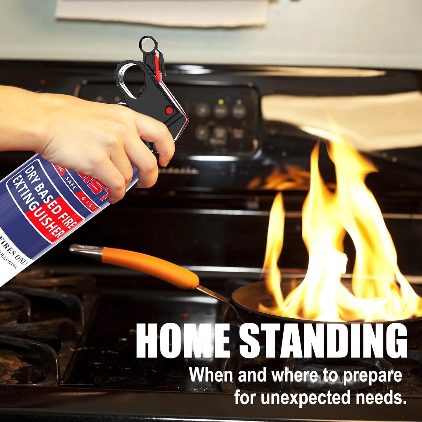 Fire Extinguisher for Home & Vehicle - 600g Fire Extinguisher | Grease & Electrical Fire Extinguisher for Kitchen, Car, Portable (4-Pack)