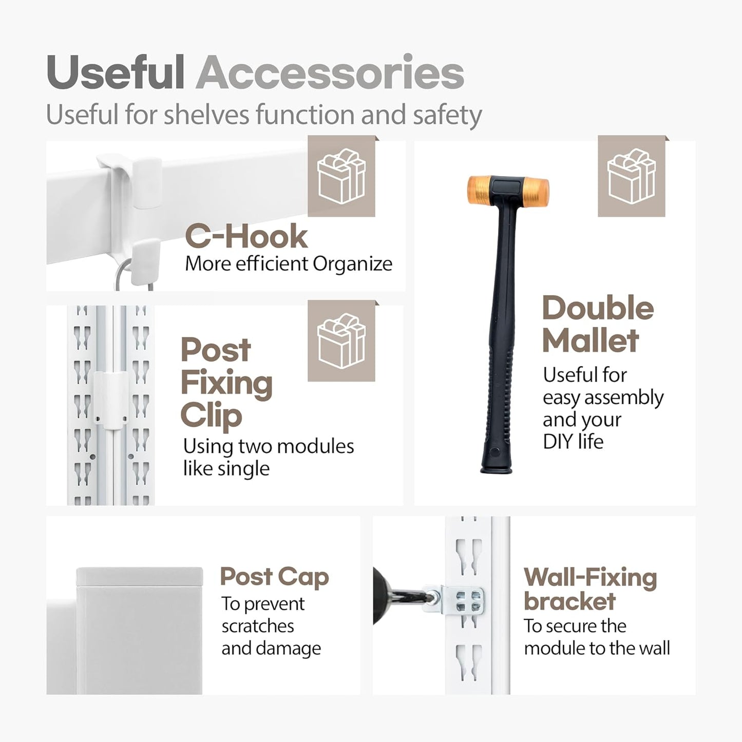 HOMEDANT House 5 Tier 24.4" W Laminated Metal Shelving Unit Adjustable Storage Utility Rack Heavy Duty Shelves Organization Multipurpose Shelf Kitchen Garage Pantry Closet 2 Pack