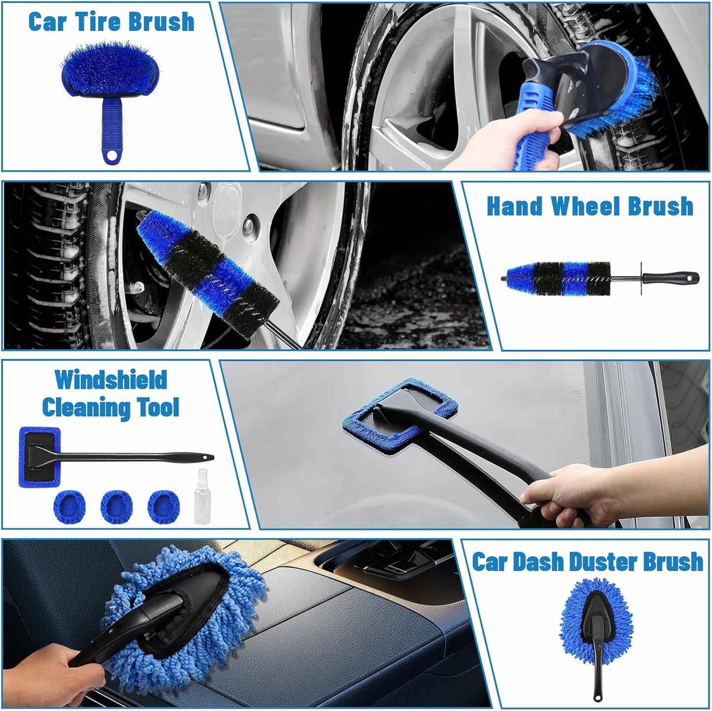 Car Detailing Kit,36pcs Car Detailing Brush Set,Car Cleaning Kit with Professional Car Detailing Brush Set,Auto Detailing Brush Set,Car Wash Kit,Car Detailing Kit Interior Exterior Wheels Cleaner