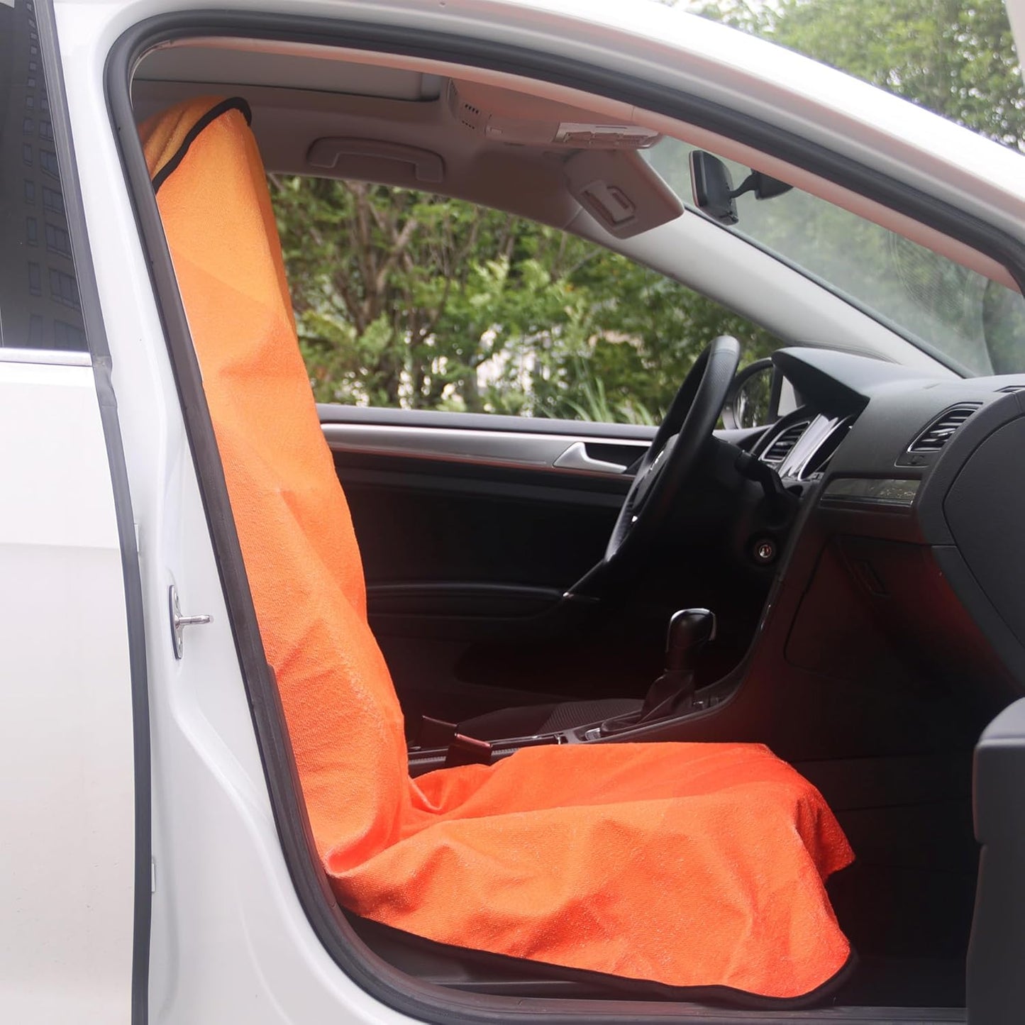 Car Seat Cover Protector Front Seats,for Gym Workout,Running,Swimming,Beach and Hiking,Waterproof Sweat Towel Bucket Seat Covers for Cars SUV Trucks (Orange, 2Pcs)