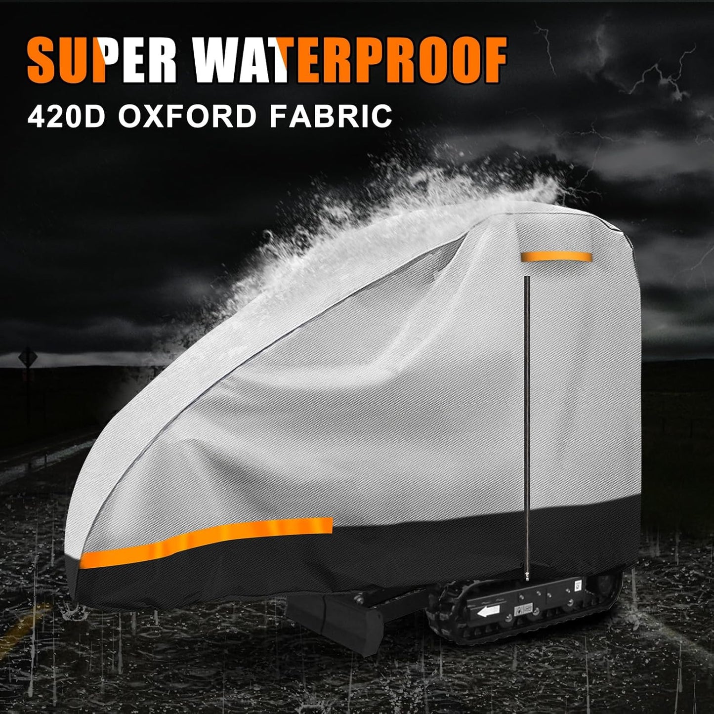 Car Cover Mini Excavator 2000lbs, Compatible with Bobcat E10/Kubota K008-3/Caterpillar 300.9D/Takeuchi TB210R/Yanmar Vio10-2, 420D Heavy Duty Oxford