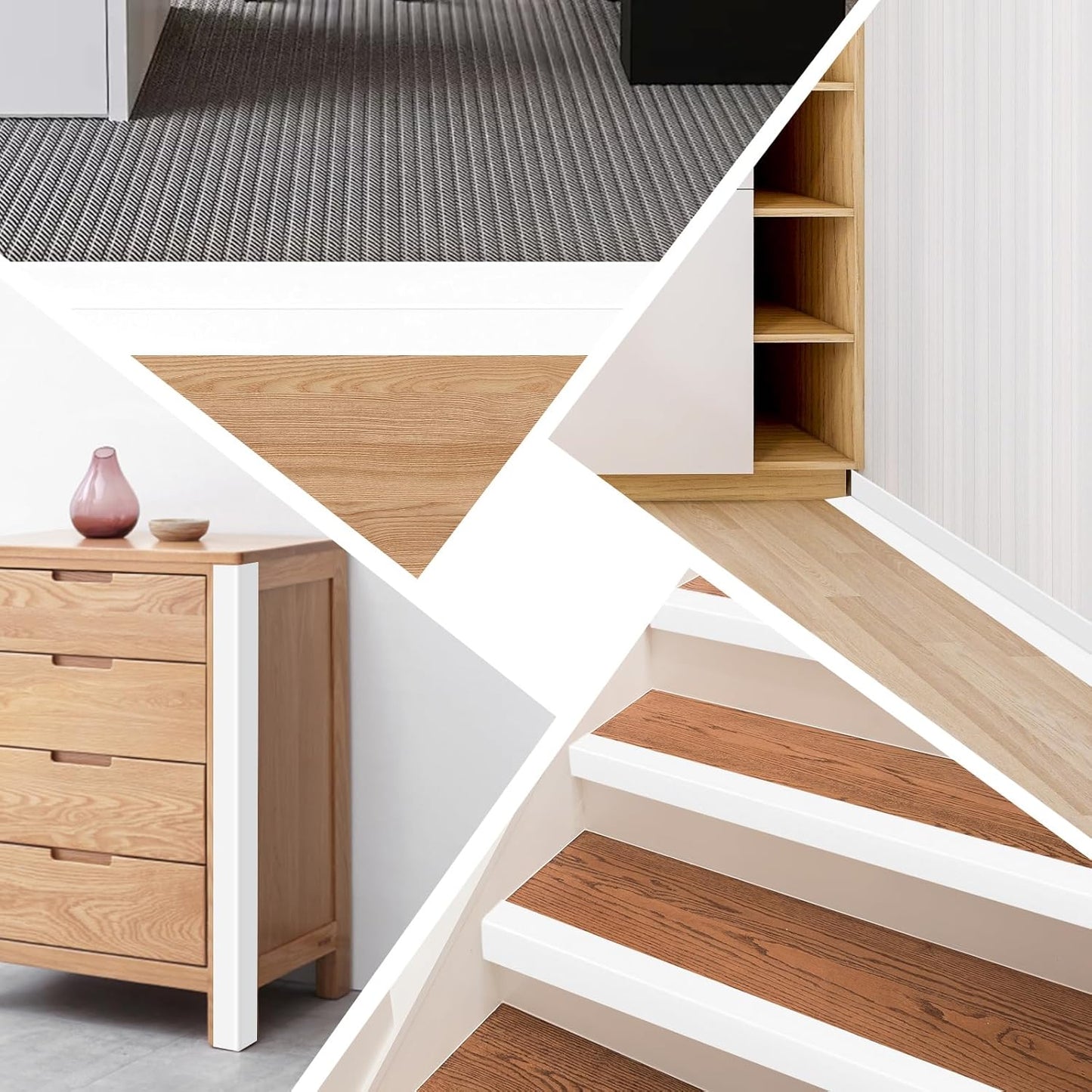 Wall Corner Protector Moulding Trim Peel and Stick Wall Corner Guards Trim Flexible Self Adhesive Edge Protector Moulding, 2.4 in x 20 Ft, White