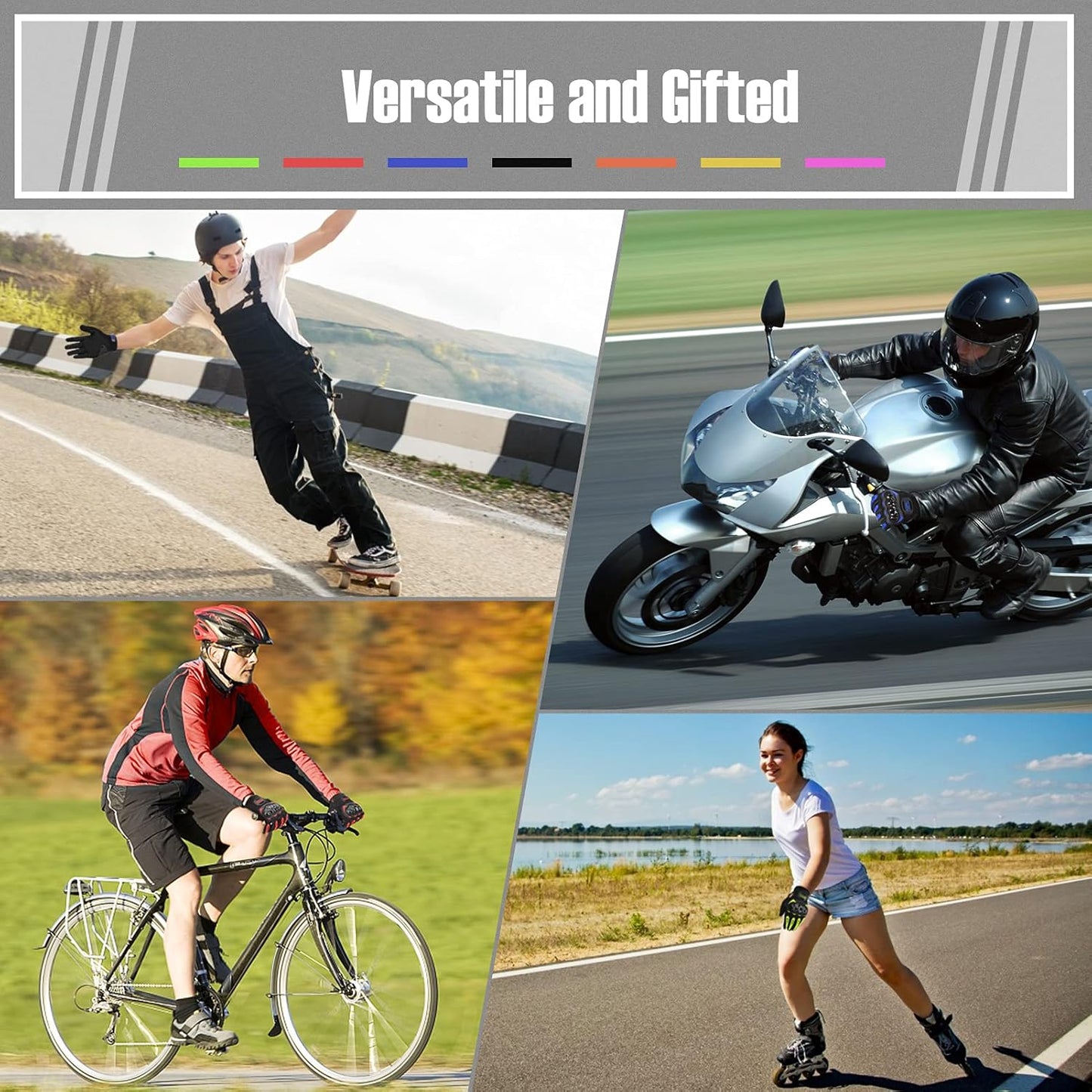 COFIT Motorcycle Gloves Breathable, Touchscreen Motorbike Gloves Anti-Slip with Good Grip Hard Knuckles Protection for Men Women Motocross, BMX ATV MTB Cycling, Road Racing - Yellow M