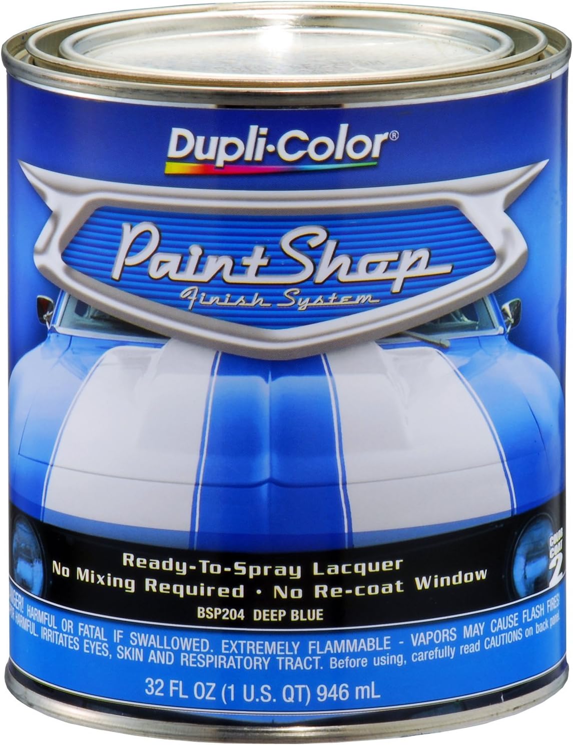 Dupli-Color (BSP204-2 PK 'Paint Shop' Deep Blue (Metallic) Finish System Base Coat - 1 Quart, (Case of 2)