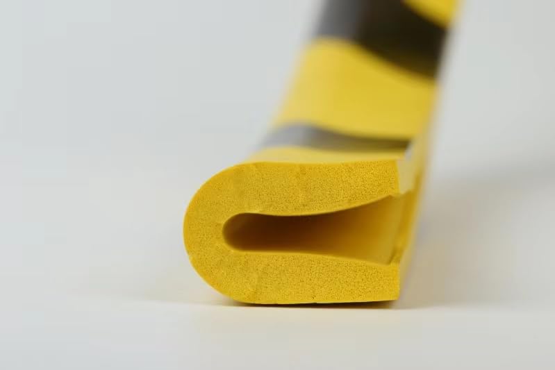 Heavy-Duty Corner Guards – 5M Self-Adhesive Yellow/Black NBR Rubber Wall Protectors for Garage, Parking Columns, and Warehouse Safety