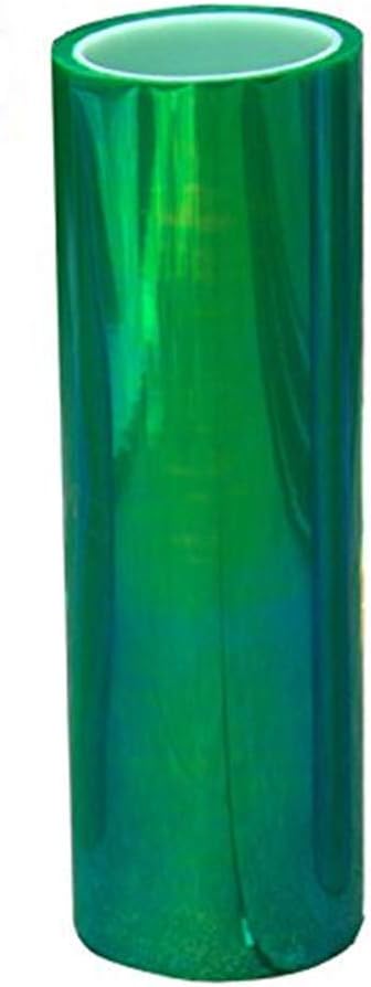 LED LIGHT 12 by 48 inches Self Adhesive Shiny Chameleon Headlights Tail Lights Fog Lights Films,Film Sheet Sticker,Tint Vinyl Film with Gift Knife and Hand Tool (Green)