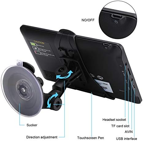 GPS Navigation for Car, Latest 2025 Map,7 inch Touch Screen Real Voice Spoken Turn-by-Turn Direction Reminding Navigation System for Cars, Vehicle GPS Satellite Navigator with(Free Lifetime Updates)