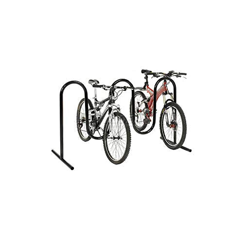 Global Industrial 68" L Wave Bike Rack, Free Standing, 7-Bike Capacity, Powder Coated Steel, Black, Commercial Bike Rack for Stores, Parks, Schools and More