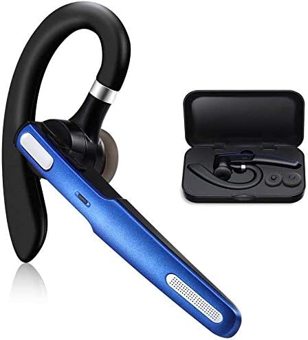 COMEXION Bluetooth Headset, Wireless Bluetooth Earpiece V5.0 Hands-Free Earphones with Stereo Noise Canceling Mic, Compatible iPhone Android Cell Phones Driving/Business/Office