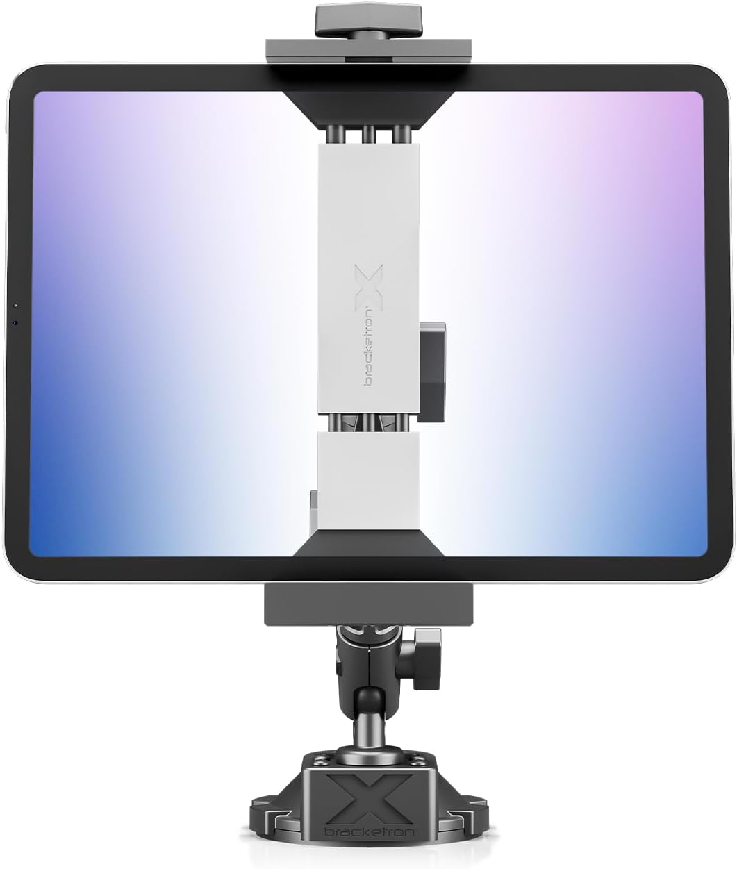Bracketron HD Tablet Dock PRO Dash and Window Metal Clamp Mount, Universal Tablet Holder for Cars and Trucks, Compatible with Tablets Up to 10 Inches Wide