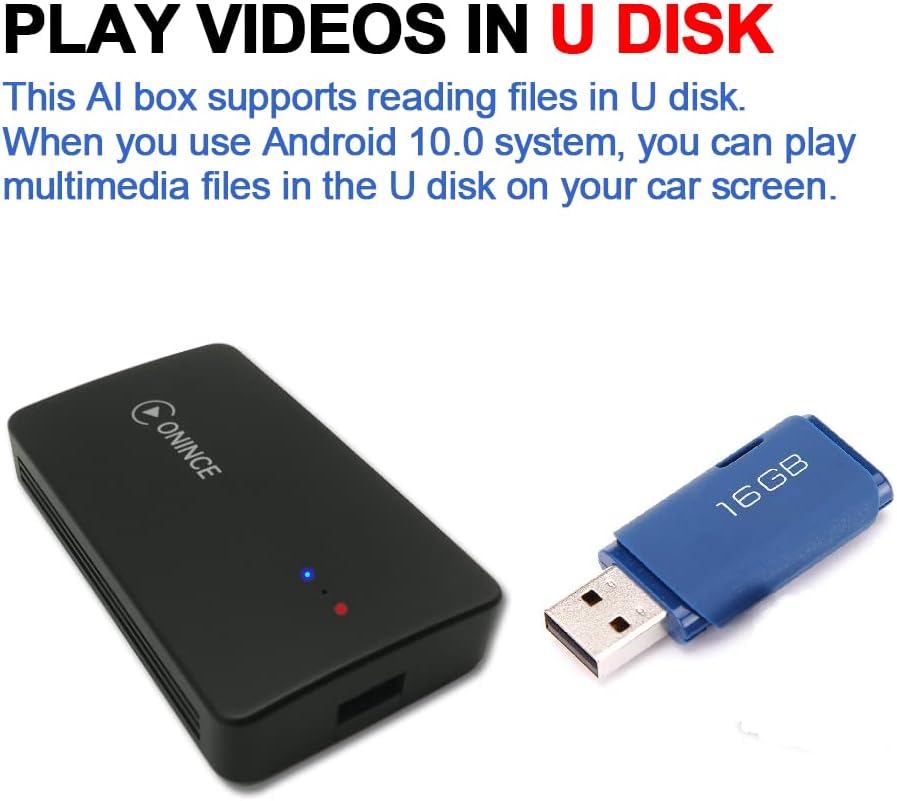 CarPlay Box Streaming Device for Car, Wireless CarPlay Adapter & Android Auto Wireless Adapter with Netflix YouTube Disney+ Prime Video, for Factory Wired CarPlay Cars