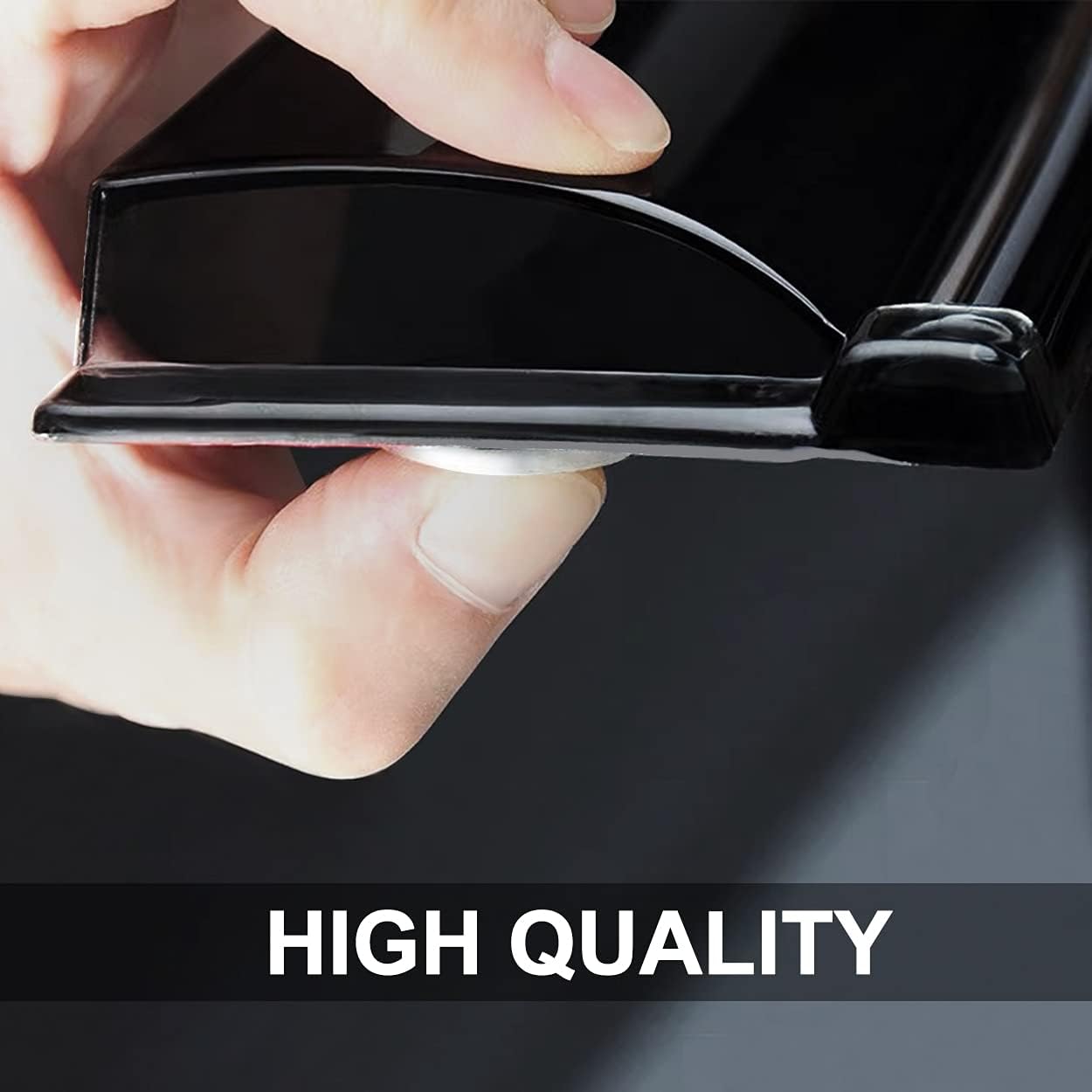 Side Window Wind Deflector, 2pcs Out-Channel Tape-On Dark Smoke Rain Guards Set, Window Visor fit for 2003-2007 Honda Accord 2-Door Coupe 92349