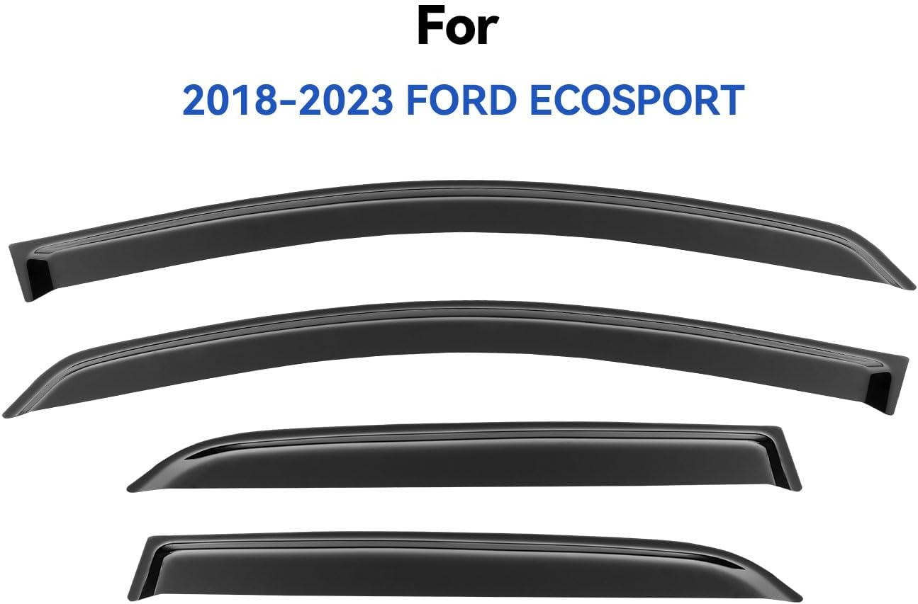 Window Visors Rain Guards for Ford EcoSport 2018 2019 2020 2021 2022, Out-Channel Window Vent Wind Deflectors Visors Shades for 18 19 20 21 22 EcoSport