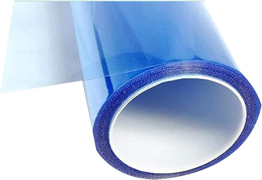 12 by 48 Inches Self Adhesive Headlight, Tail Lights, Fog Lights Tint Vinyl Film with Knife and Hand Tool (Light Blue)