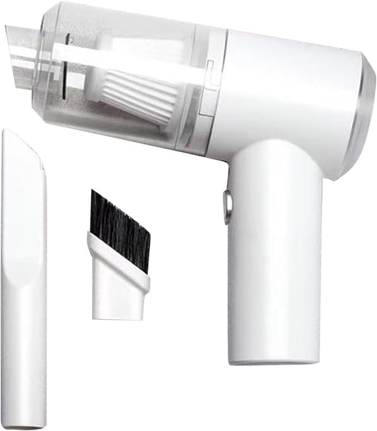 Car Vacuum Portable Handheld Vacuum Cordless Mini Cleaner Type-C Charge Rechargeable with 6000Pa Strong Suction for Home and Camping,Car, Office Desk, Keyboards, 30mins Runtime, Lightweight