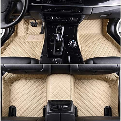Custom Car Floor Mat Compatible with BMW Mercedes-Benz Toyota Cadillac Lexus Honda Infiniti Nissan Hyundai Kia Audi All Models Cars Sedans SUVs Automotive Mats (Beige)