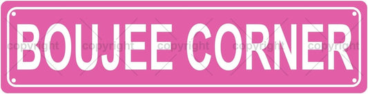 BOUJEE CORNER Space Metal Tin Street Sign Bar Cafe Garage Cave Home Room Wall Bathroom Farmhouse Garden Porch Patio Decor, 16 x 4 Inch