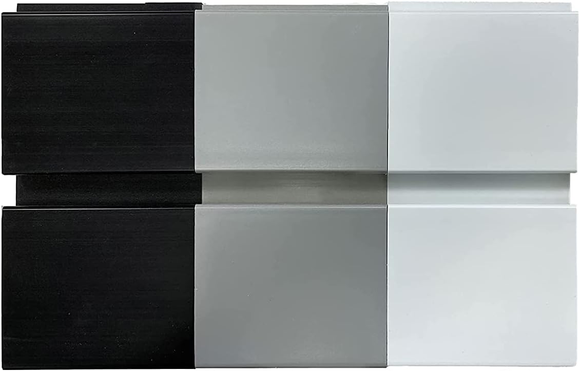 DLDIRECT Slatwall Panel Garage Wall Organizer: Heavy Duty Wall Mounted PVC Rack, Interlocking Slat Paneling for Garage Wall Storage, Slatwall Board, Slatwall Shelves System - 3 Color Samples