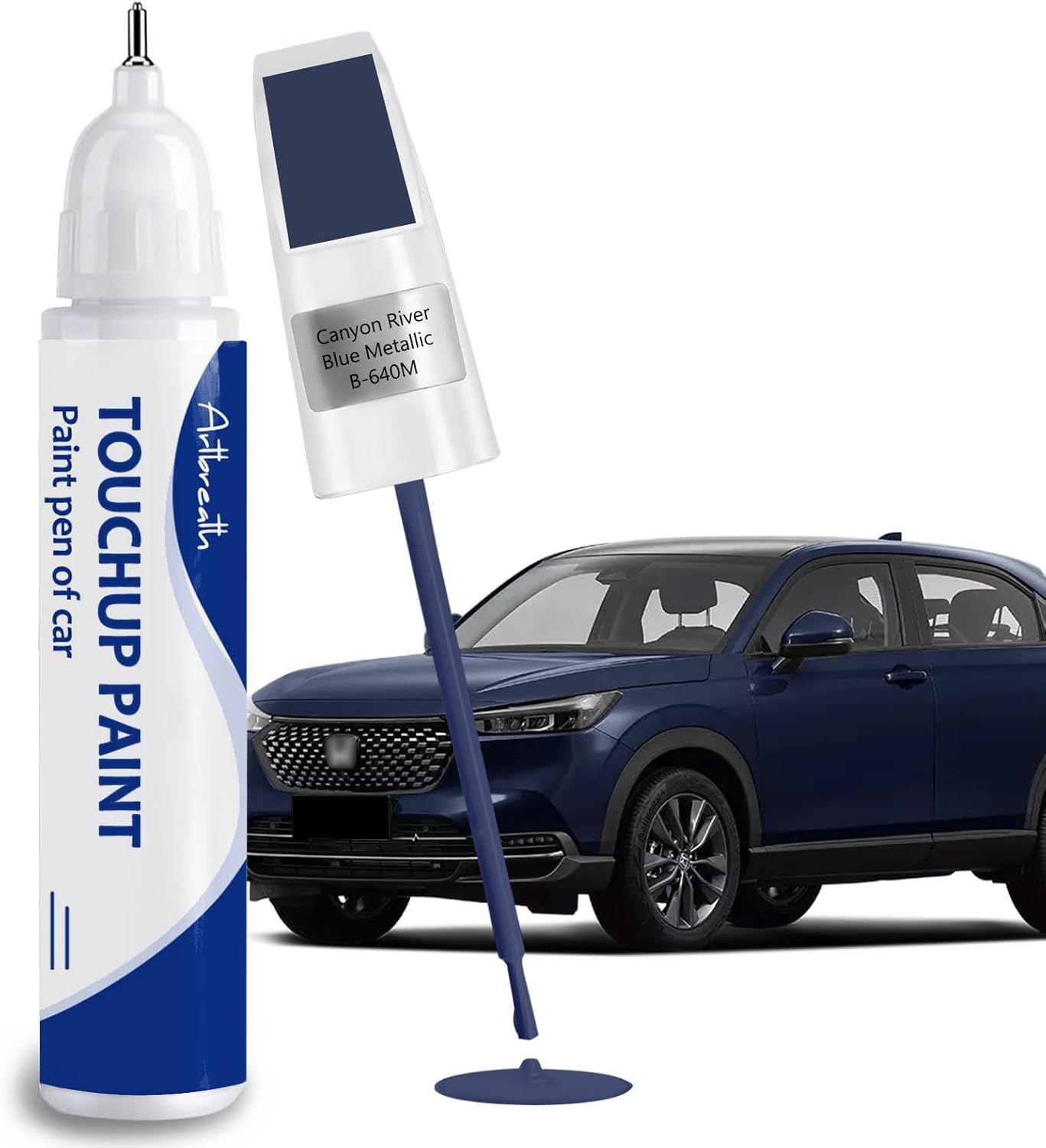 Canyon River Blue Metallic(B-640M) Touch Up Paint for Honda-Exact Match–Chips and Nicks Car Paint Scratch Repair Kit Automotive Paint Pen for CR-V/CIVIC/Accord/HR-V/Pilot/Odyssey/Ridgeline/Passport