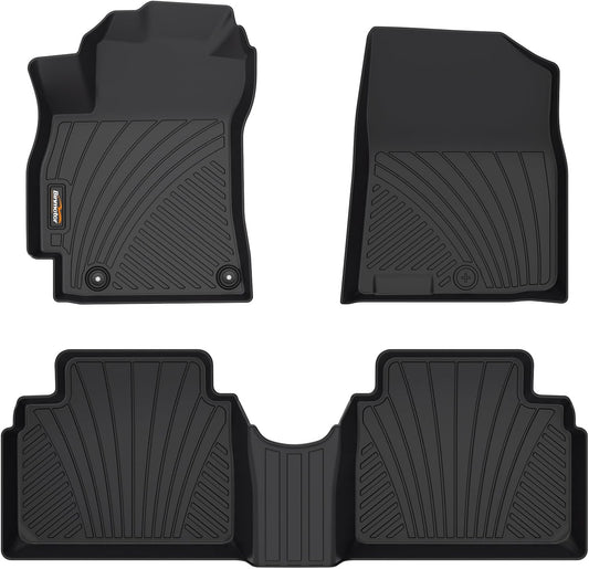 Binmotor- Floor Mats for Hyundai Elantra 2021-2025, Front & 2nd Row,TPE All Weather Car Accessories Mats Elantra, Custom Fit Floor Liners Waterproof, Nonslip