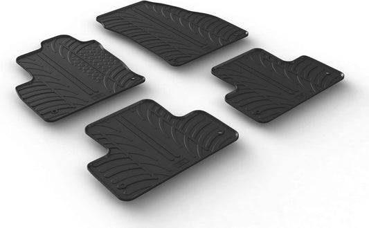 GledringUSA Custom Fit All-Weather Rubber Floor Mats Intended for Land Rover Range Rover Evoque (L538) 2012-2018, No Trimming Required, Protects from Rain, Mud, & Snow