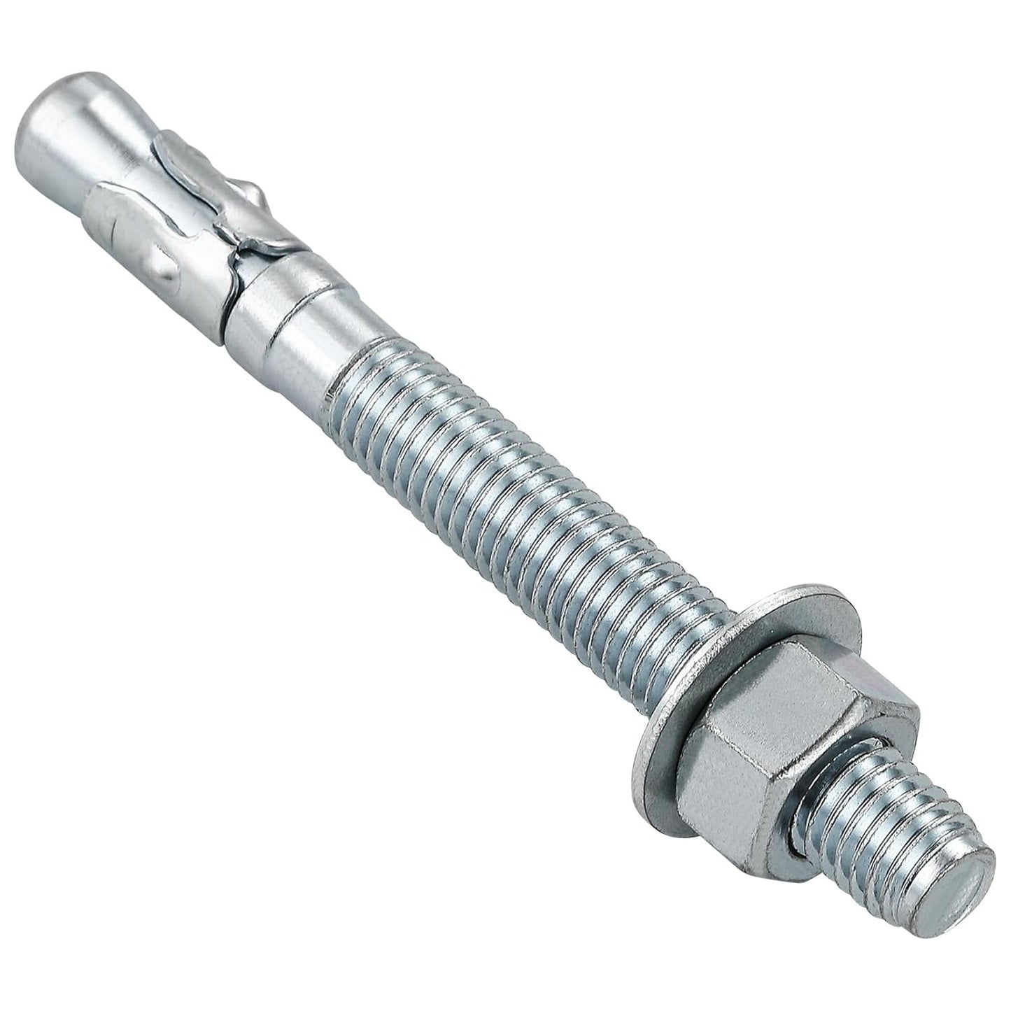 1/2x4-1/4" 50Pcs Inch Standard Fasteners for Heavy-Duty Zinc Wedge Anchors for Cement and Concrete