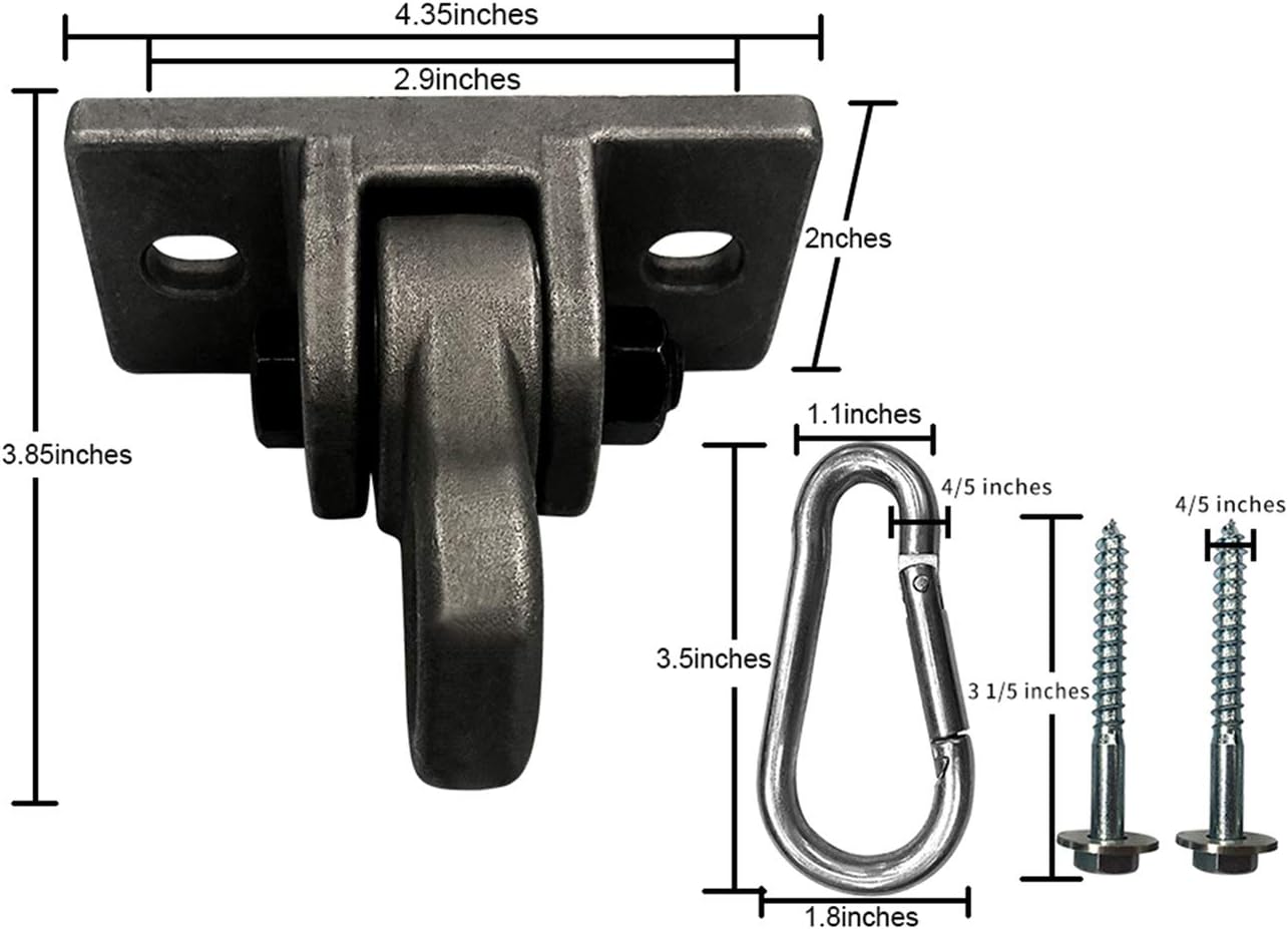 Heavy Duty Metal Color Swing Hangers Screws Bolts Included Over 5000 lb Capacity Playground Porch Yoga Seat Trapeze Wooden Sets Indoor Outdoor 2 Pack