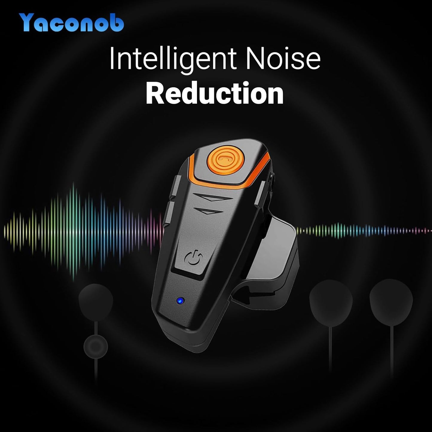 Helmet Bluetooth Headset Bt-S2ns, 1000m Helmet Communication System, Connect Up to 3 People 2 People Talk at The Same Time（2pack）