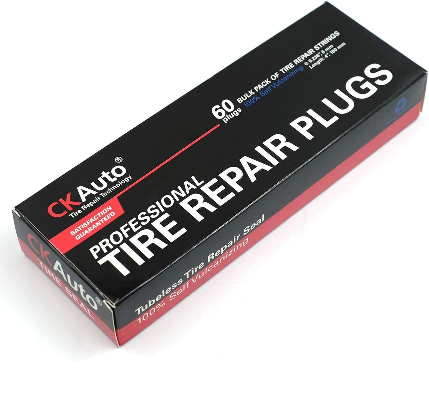 CKAuto 60pcs 4" Brown Tire Repair Strings, Automotive Tool Tire Repair Plugs for Tubeless Off-Road Tires Car, Bike, ATV, UTV, Wheelbarrow, Mower