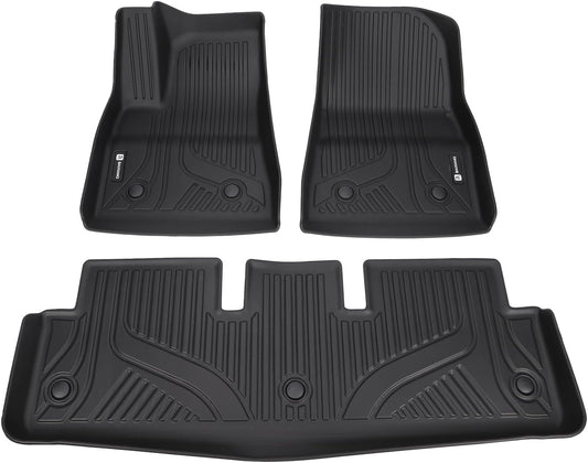 Car Foot Mats for Tesla Model 3 with 4 TPE Materials On The Front and Rear Rows Suitable for All Weather Conditions Suitable for Model 3 2020-2024