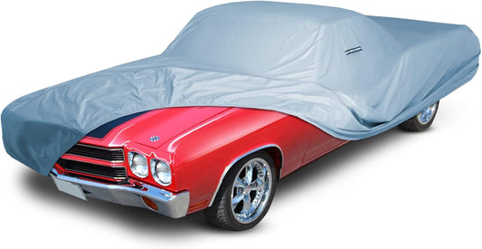iCarCover Premium Car Cover for 1968-1972 Chevy El Camino Heavy Duty Waterproof All Weather Automobiles Custom Fit Indoor Outdoor UV Snow Protection Covers with Straps and Bag