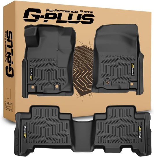 G-PLUS Floor Mats for Toyota 4Runner 2013-2024/Fit for Lexus GX460 2014-2023, TPE Custom Fit All Weather Floor Liners,Front & 2nd Row 4 Runner & GX460 Car Mats