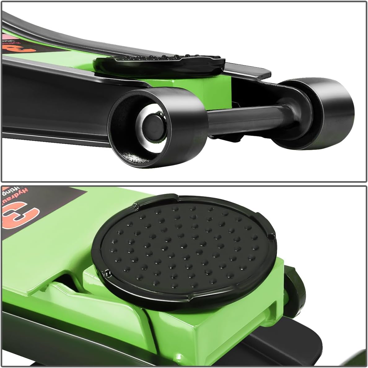 DNA MOTORING Low Profile Hydraulic Trolley Service/Floor Jack, 3 Ton (6000 lbs) Capacity Heavy Duty Hydraulic Car Jack, Lifting Range 3"-20", Green, TOOLS-00475-GR