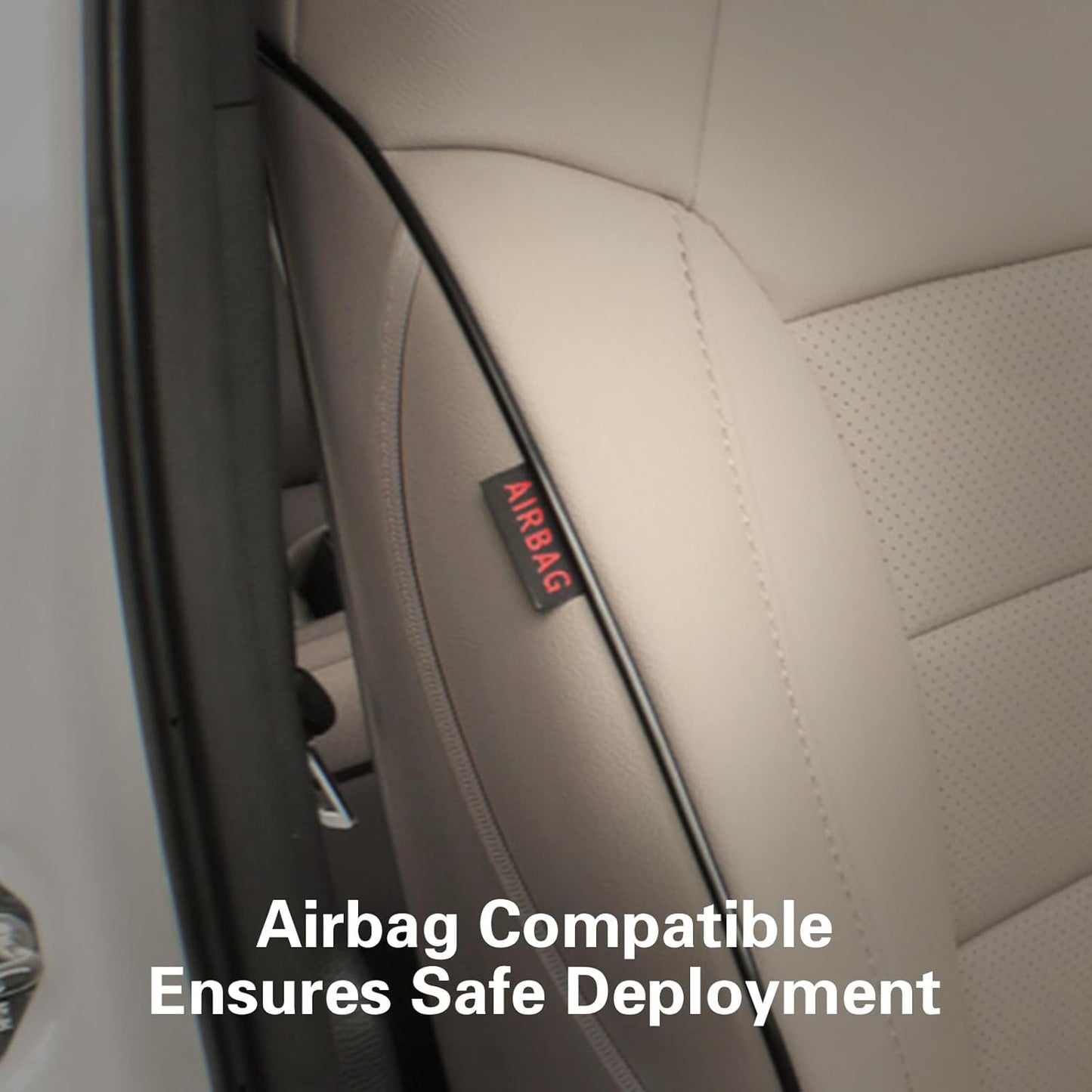 EKR Sienna Seat Covers for 2021-2025 Toyota Sienna XLE,XSE,Limited,Platinum,7 Seats,2nd Row Captain Chairs W/NO Legrest,Waterproof Seat Covers Full Set for Cars,Car Seat Protectors -Leather(Beige)