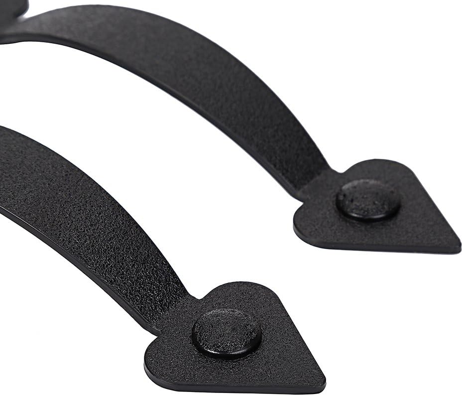 Magnetic Decorative Garage Door Curb Appeal Faux Hinges Handles Hardware Kit Color Black