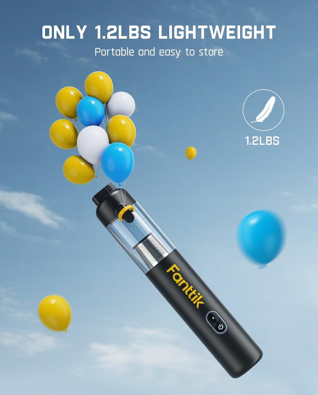 Fanttik Slim V8 Mate Cordless Car Vacuum Suction Power 12000Pa, Portable Mini Vacuum with Flexible Hose and Pet Brush, Type-C Charge, Portable for Car, Office Desk, Keyboards, Black