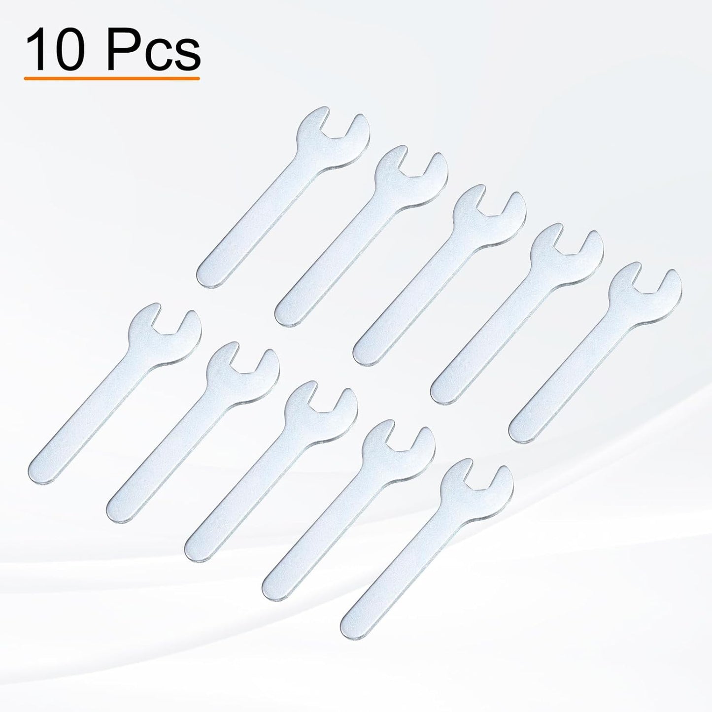 HARFINGTON 10pcs Small Wrench Open End Wrench 8x70x1.8mm Metric U-Shaped Single Open Ended Spanner Super Thin Small Flat Head Galvanizing Wrench for Automotive Repair Furniture Assembly