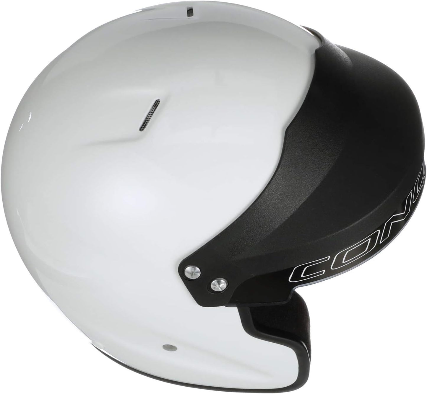 Conquer Snell SA2020 Approved Open Face Auto Racing Race Car Helmet - Adult | Men | Women | Youth - ( Black / White / Silver )