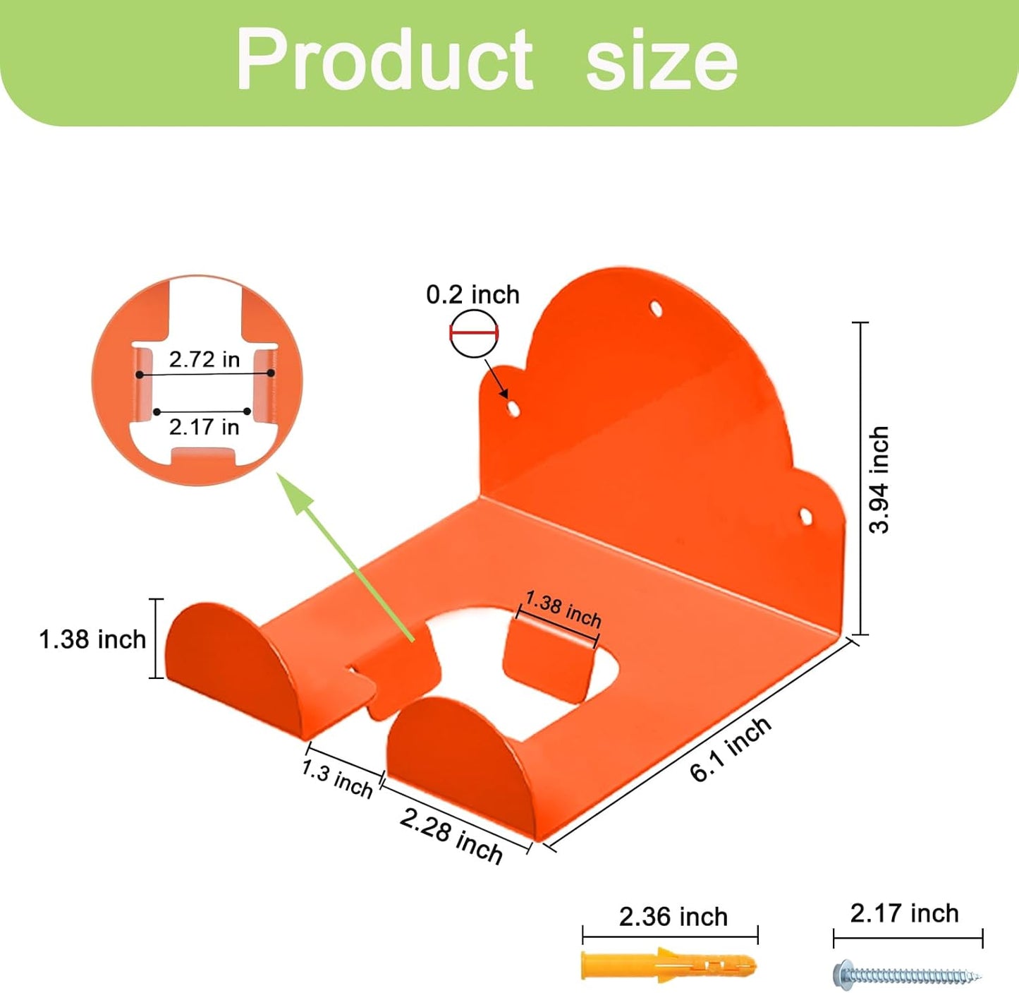 Garage Storage Organizer Electric Tool,Wall Mounted Installation Suitable for Gardens and Sheds,Used As A Wall Bracket for Lawn Mowers,Leaf Blowers,and Lawn Mowers(Orange,1 Pack)