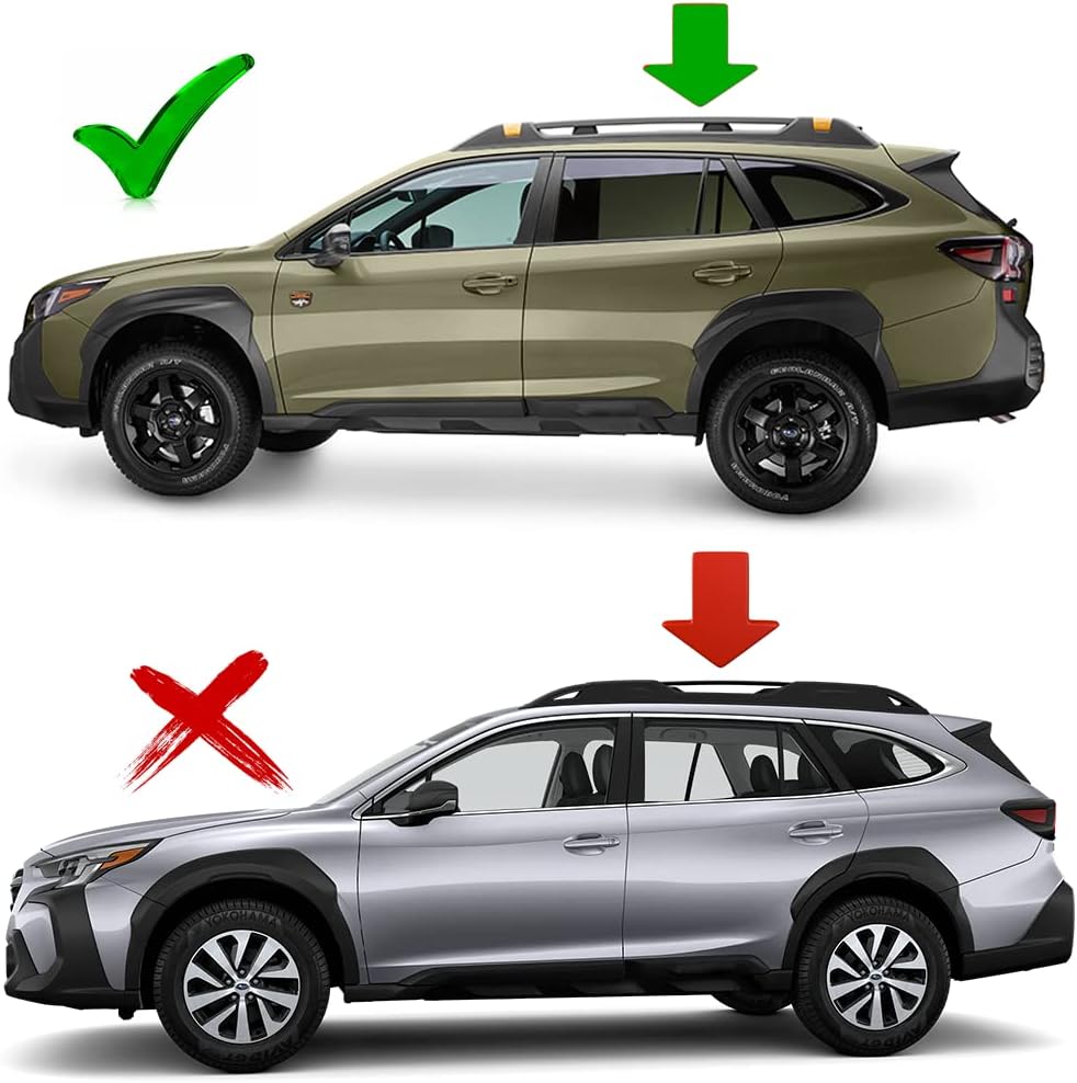 Catch USA Car Roof Rack Cross Bars for Subaru Outback Wilderness with Lock 2021 2022 2023 Aluminum Cross Bar for Rooftop Cargo Carrier Luggage Kayak Canoe Bike Snowboard (Gray)